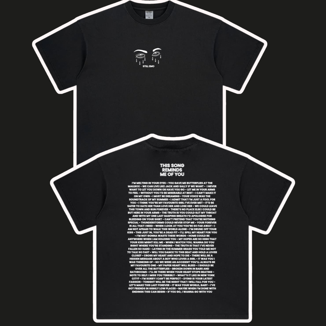 THE STILL EMO PLAYLIST TEE ☹