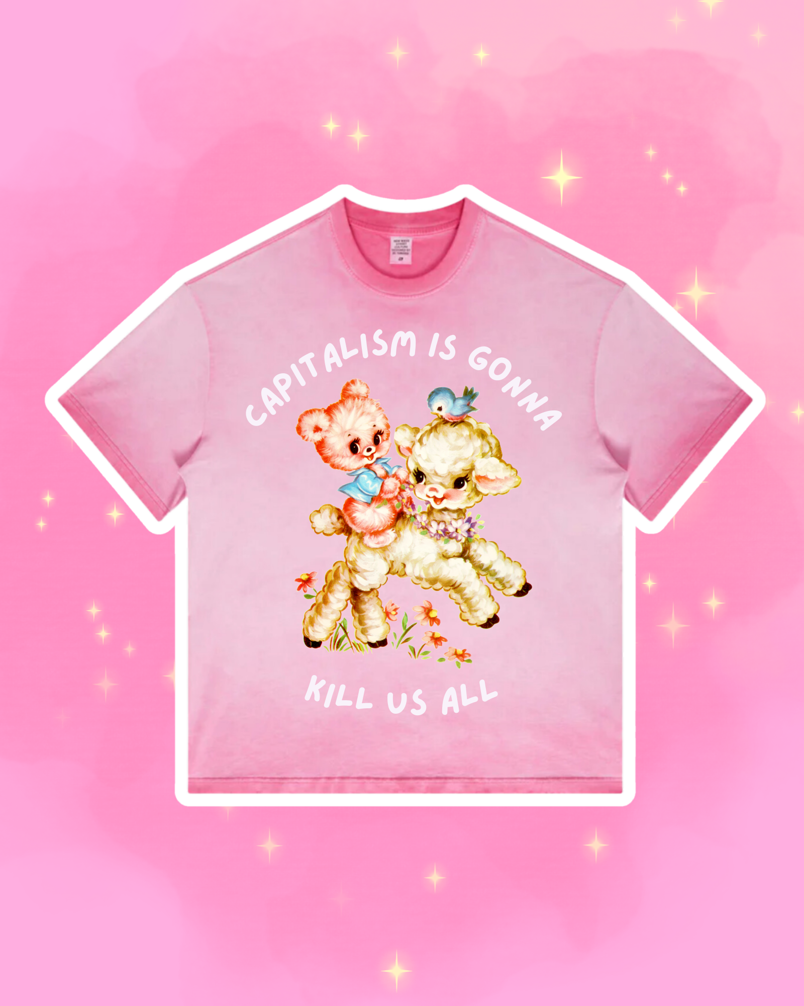 THE HORRORS TEE PINK