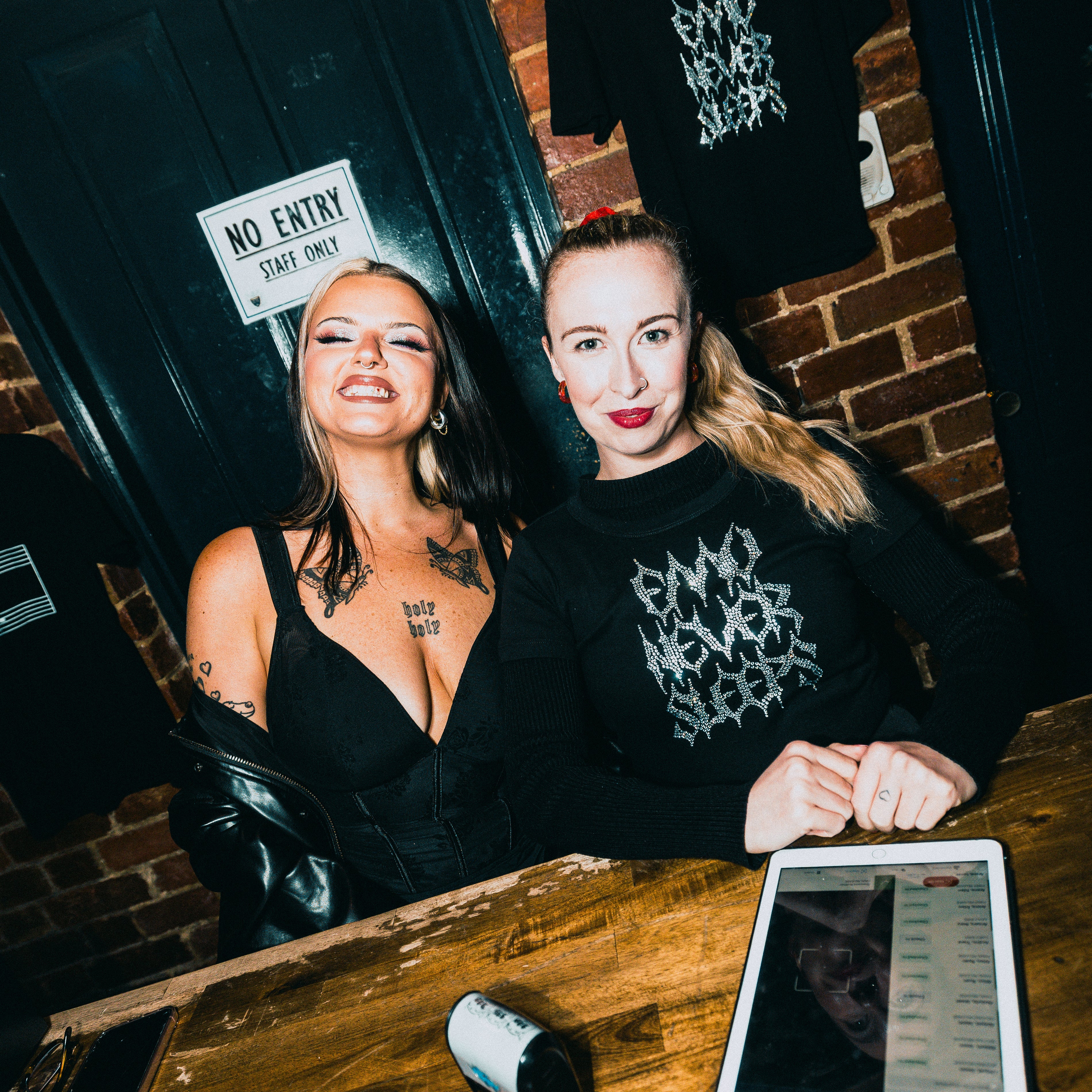 EMO NEVER SLEEPS RHINESTONE BABY TEE