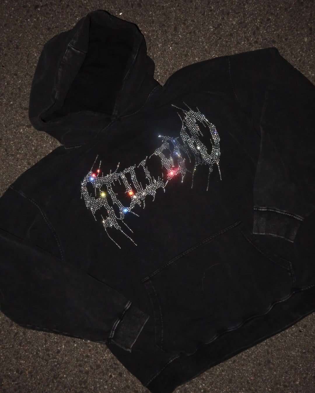 METALCORE RHINESTONE HOODIE