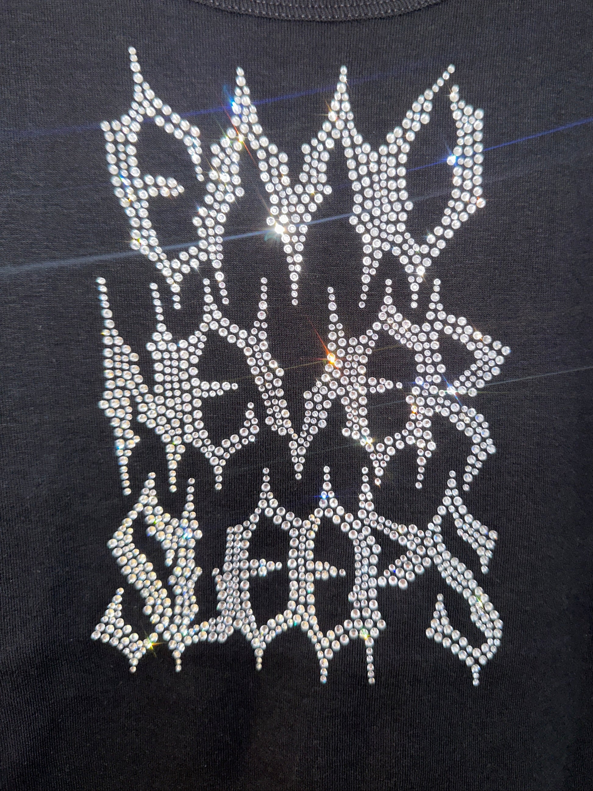 EMO NEVER SLEEPS RHINESTONE BABY TEE