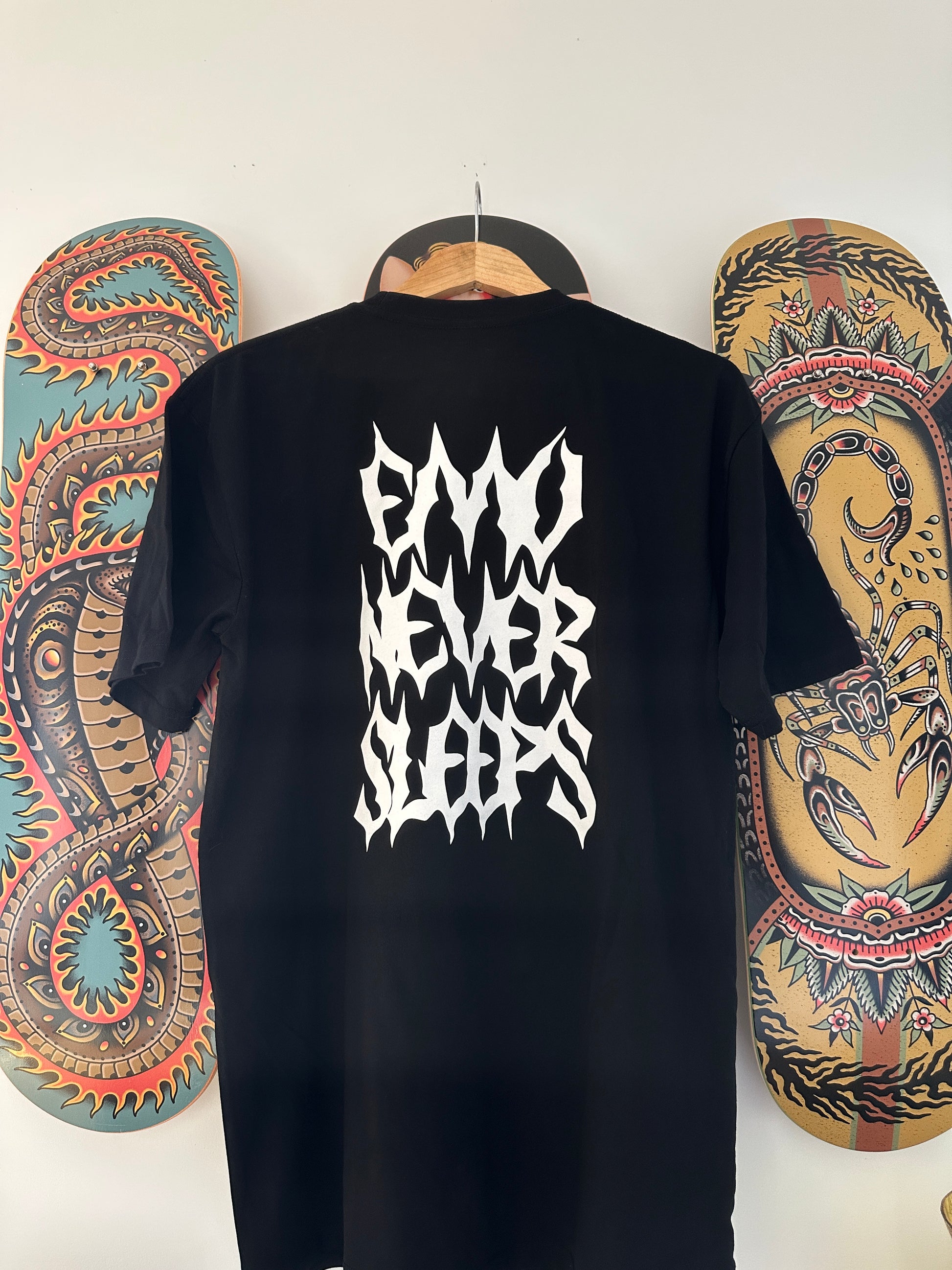EMO NEVER SLEEPS METAL TEE