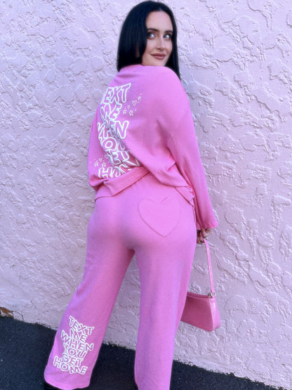 The Club Lounge Pants - Teddy Pink