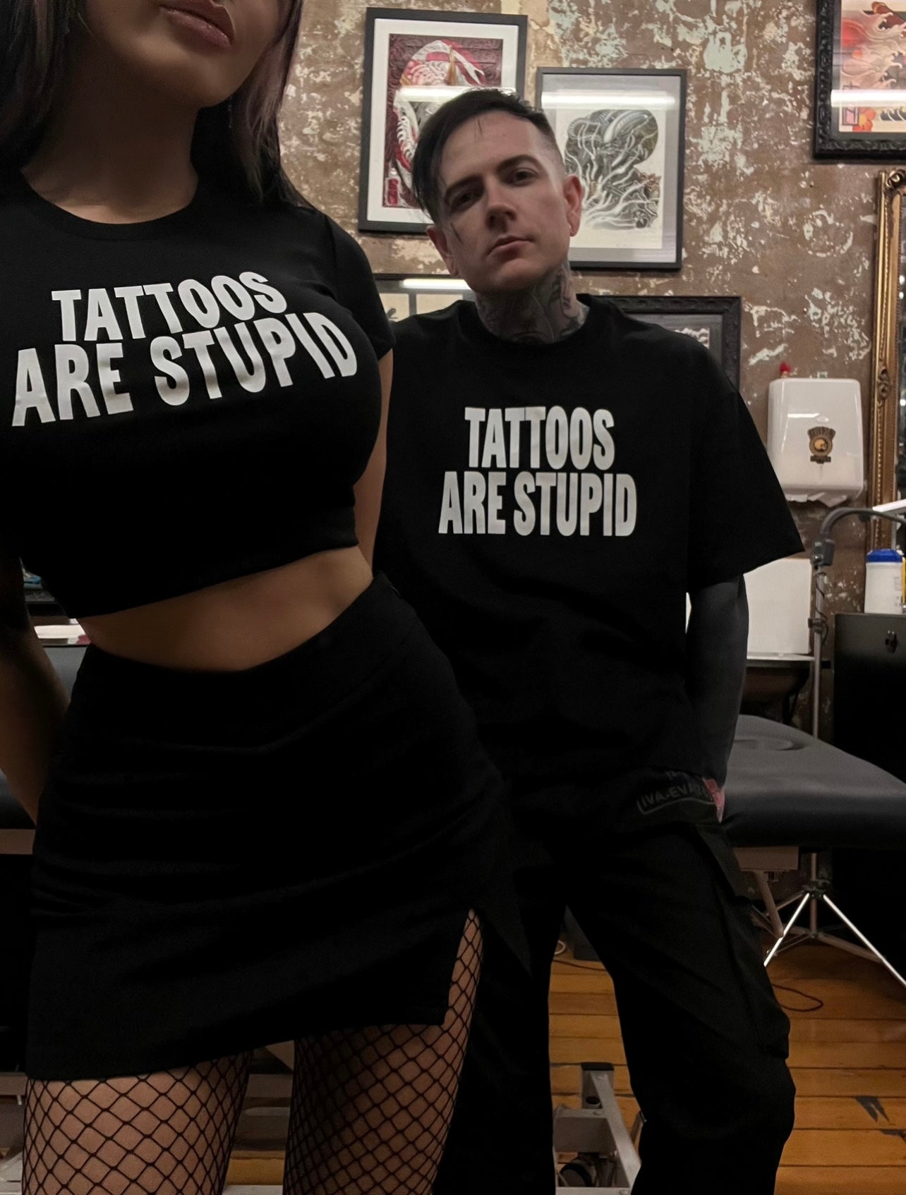 TATTOOS ARE STUPID BABY TEE
