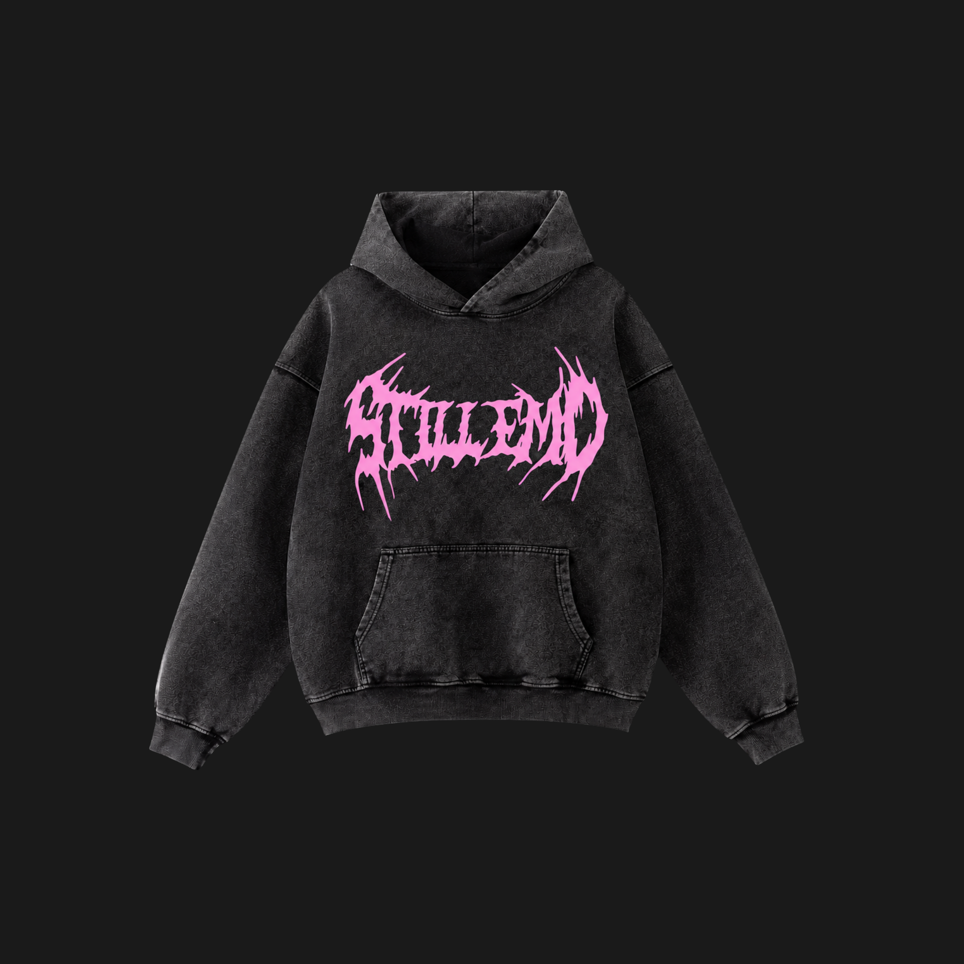METALCORE OVERSIZED PINK HOODIE