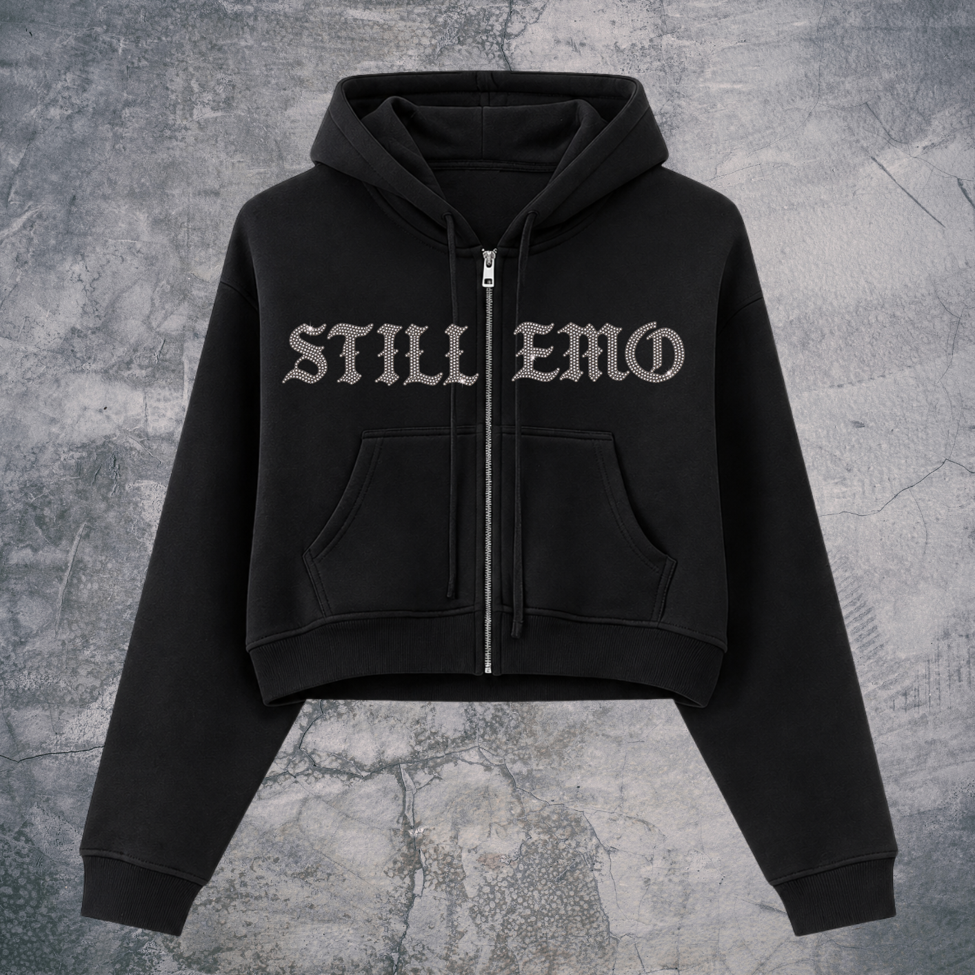 STILL EMO CROPPED HOODIE