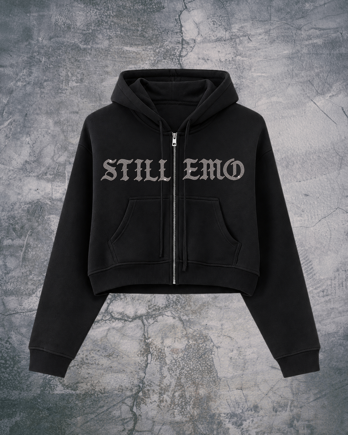 STILL EMO CROPPED HOODIE