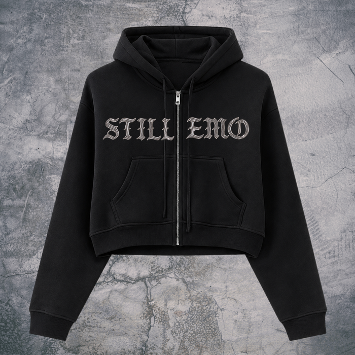 STILL EMO CROPPED HOODIE