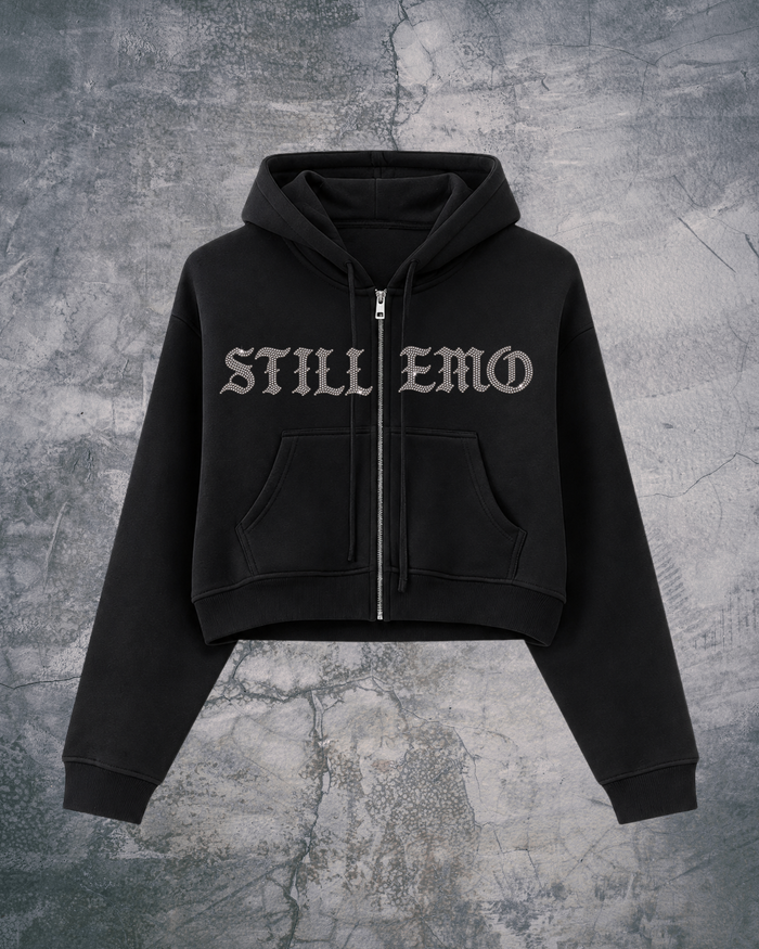 STILL EMO CROPPED HOODIE