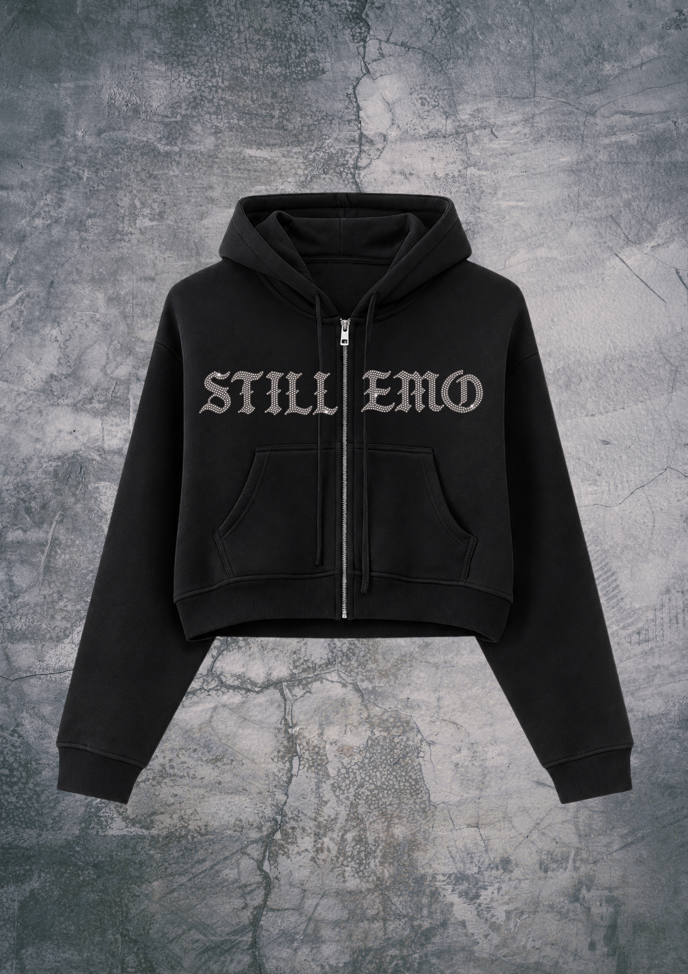 STILL EMO CROPPED HOODIE