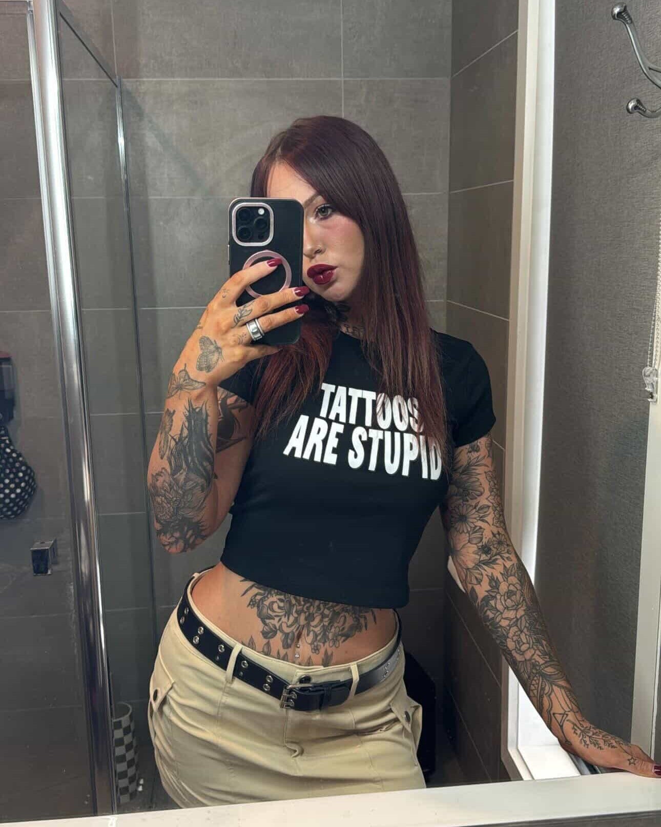 TATTOOS ARE STUPID BABY TEE