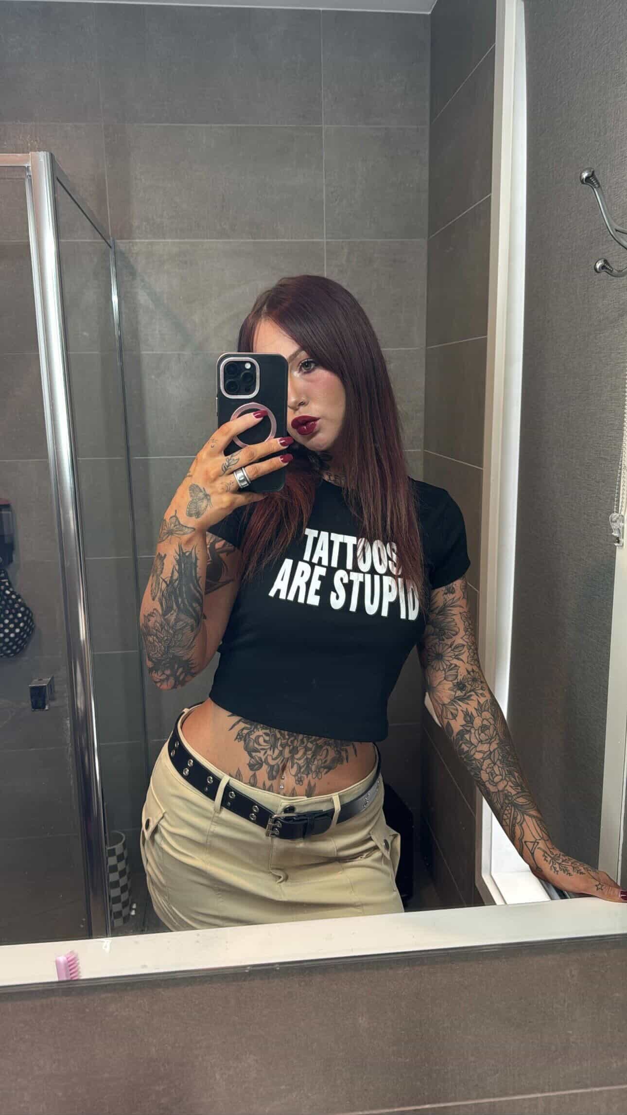 TATTOOS ARE STUPID BABY TEE